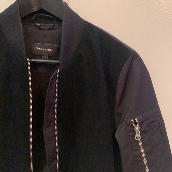 Mackage Suede Bomber Jacket - Picture 4 of 4
